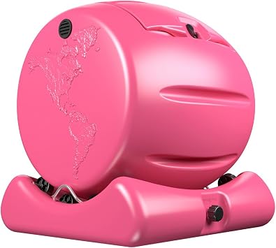 The Cutest Composter in The World in Pink, Made in America, Food Safe, BPA and Rust Free, No Assembly Required, Envirocycle Composting Tumbler Bin and Compost Tea Maker ...