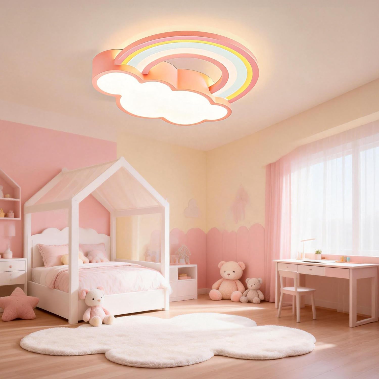 Buylin Plafondlamp - Plafonnière - 2 Harten Plafondlamp - Kinderkamer Verlichting