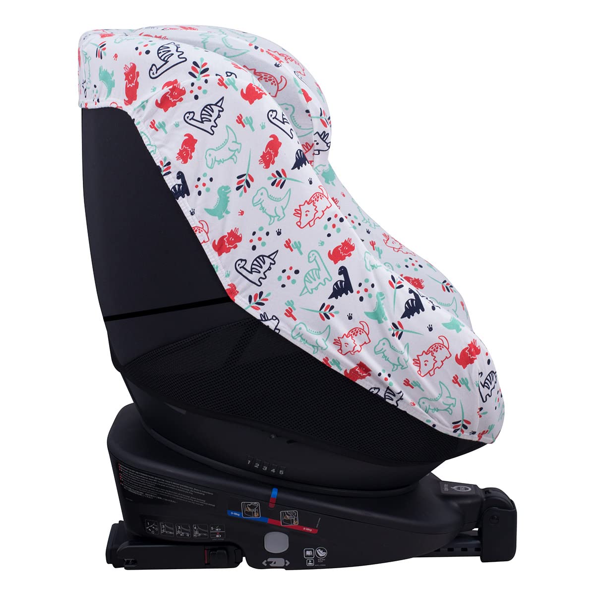 JYOKO Kids Bezug kompatibel mit Joie Spin 360, Nuna Rebl, Baumwolle Dino Party