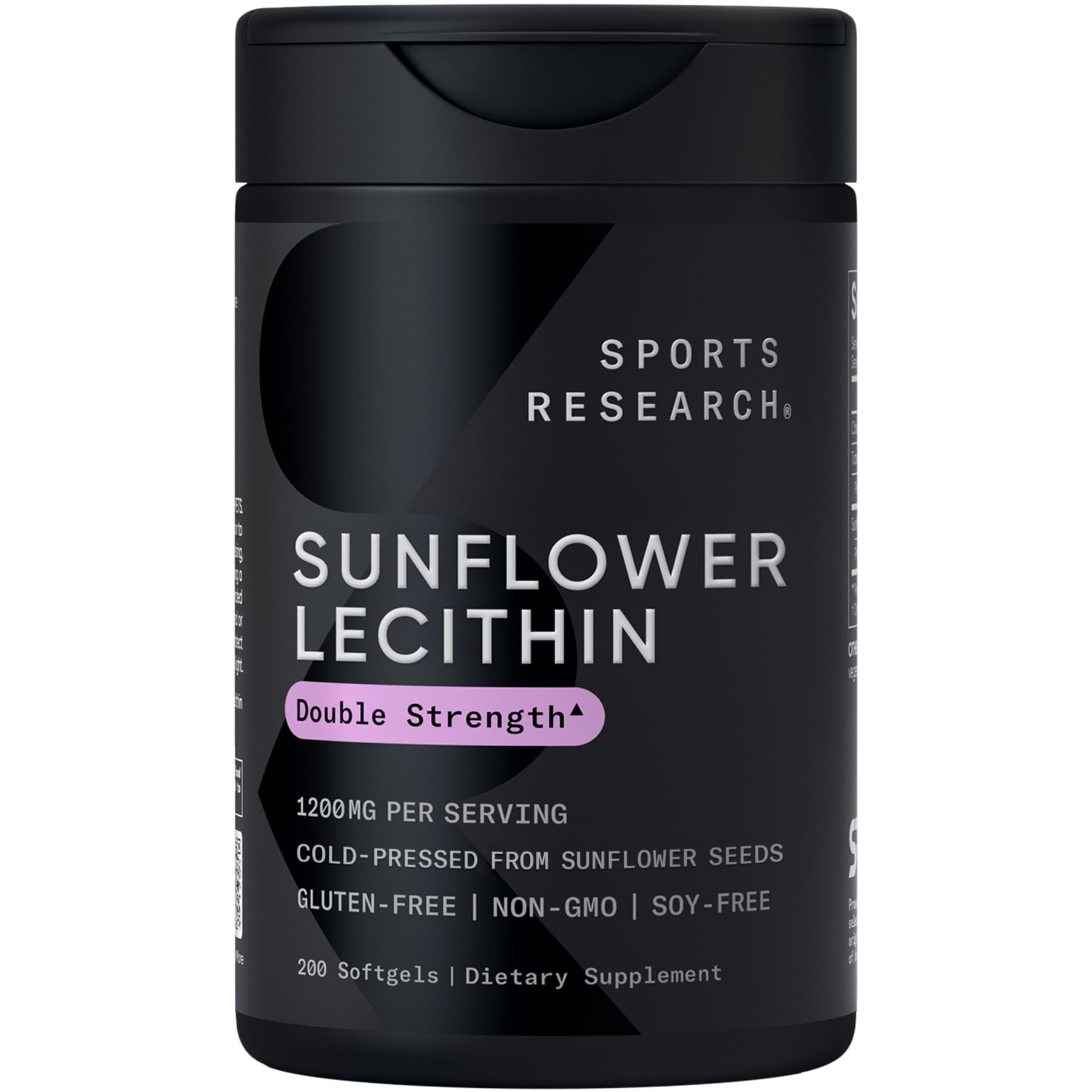 Sports Research® Sunflower Lecithin 1200mg Softgels, 200 Count