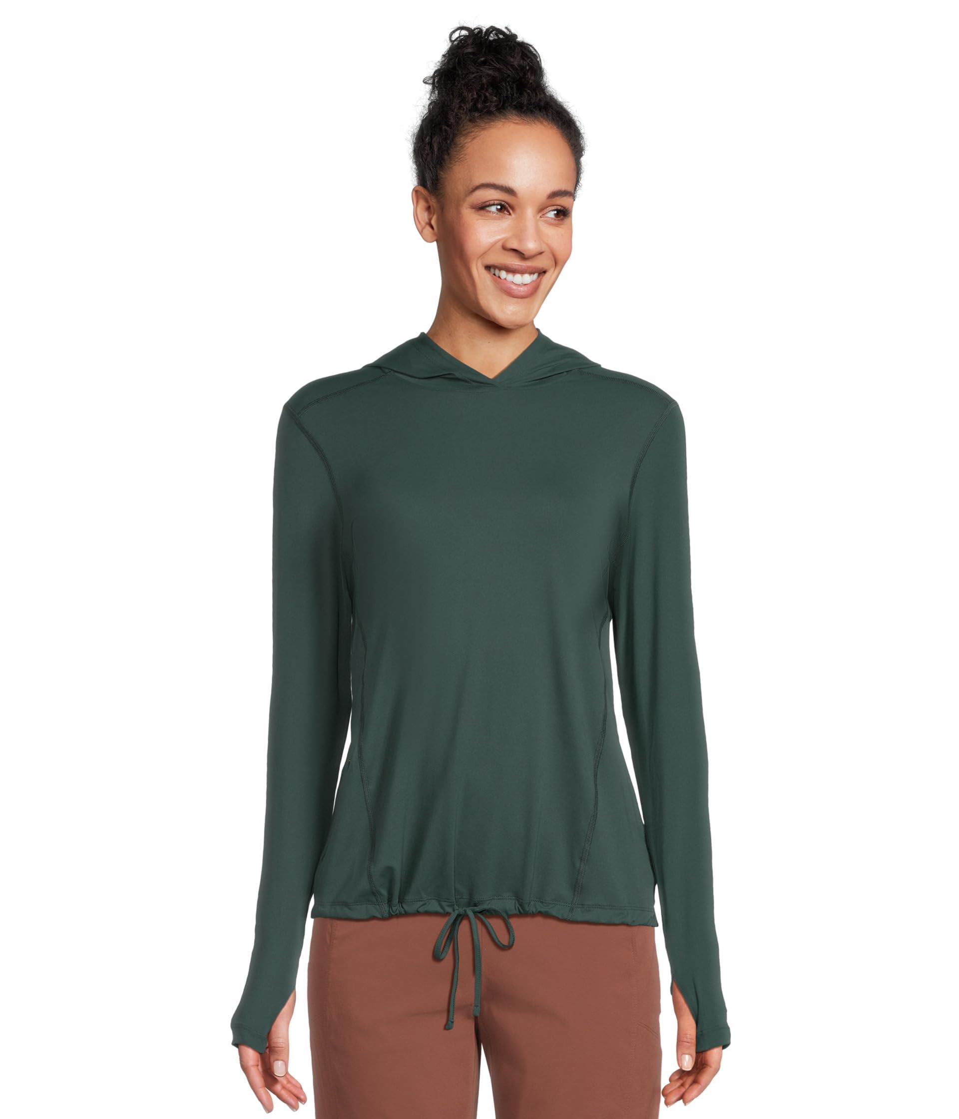 Mountain Hardwear Women's Crater Lake Long Sleeve Hoody for Hiking, Camping, Backpacking, and Casual Wear, Verve, XS