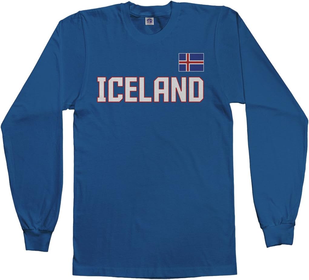 Threadrock Men's Iceland National Pride Long Sleeve T-Shirt