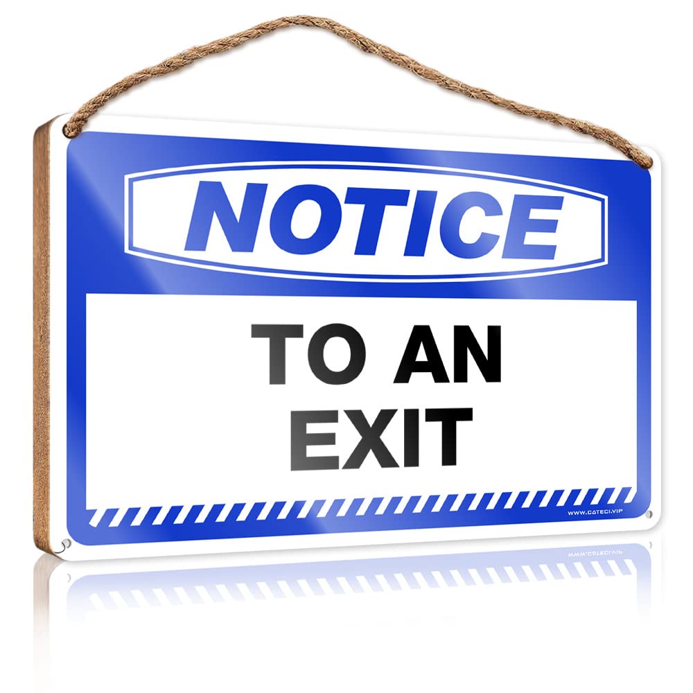 Dtha One Color Wood For Crafts Signs Notice To An Exit Wooden Sign Wood Signs For Home Decor Outdoor Hanging Sign(15X28cm)
