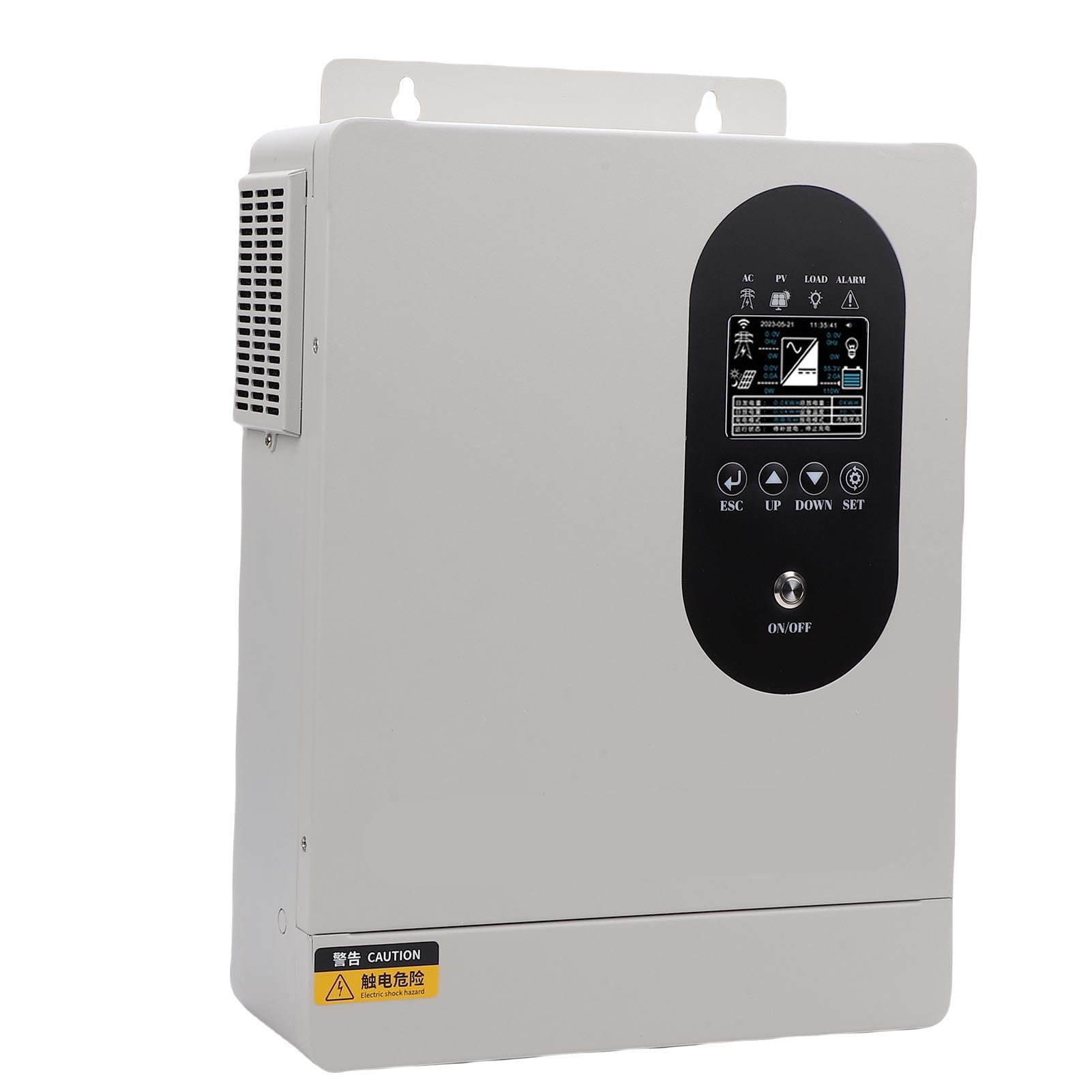 YWBL-WH Inversor Solar de Onda Sinusoidal Pura de 1600 W, Cargador MPPT Híbrido con Controlador de 60 A, Carga Programable Basada en Tiempo, Múltiples Protecciones para Baterías de Litio