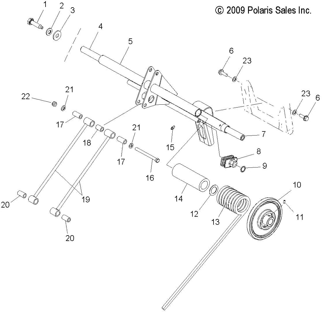 Polaris 1542726-329 Black Rear Torque Arm WideTrak IQ 600 600R
