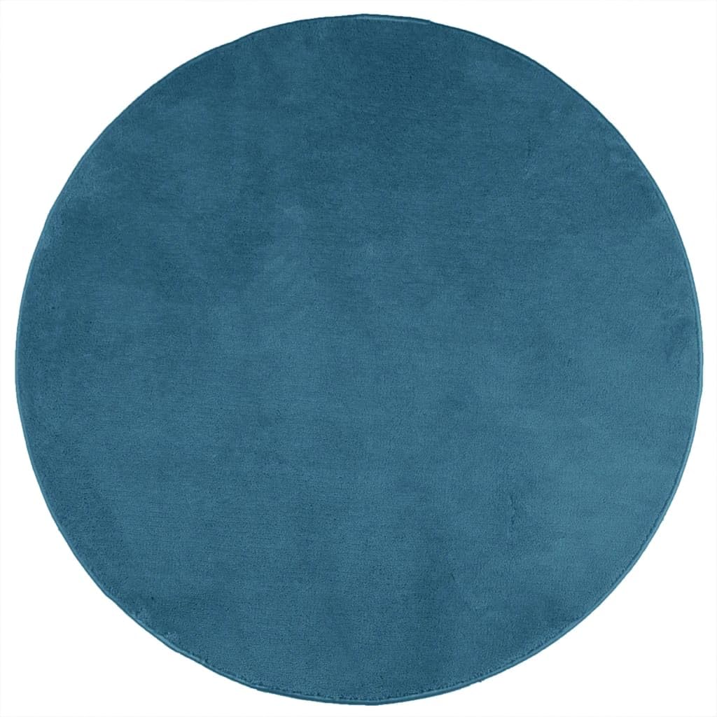 Tapis turquoise de 200 cm Oviedo résistant et pliable pour le couloir et le salon