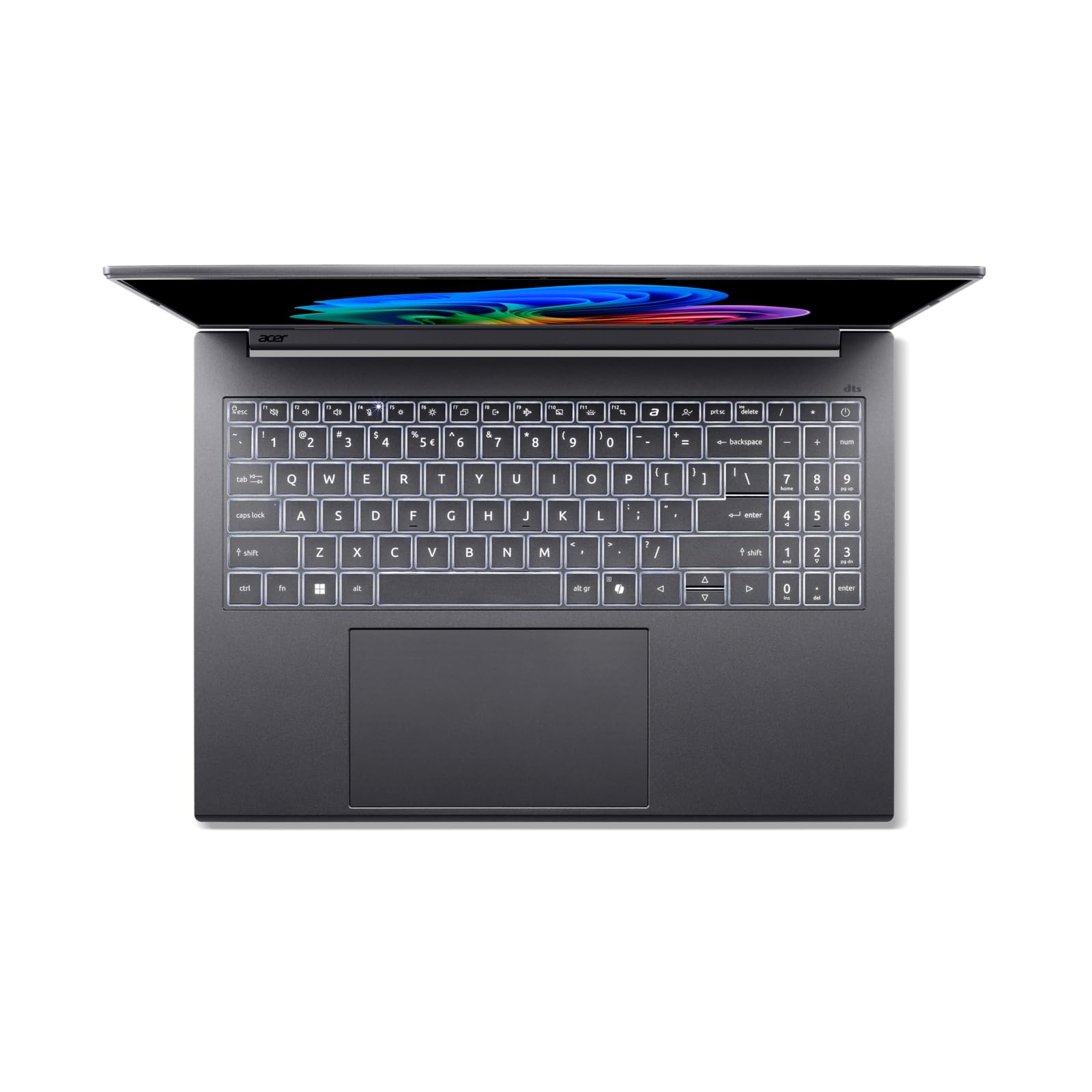 Acer Aspire 16 AI Laptop | Display 16” WUXGA+ OLED | Intel Core Ultra 5-226V | 16 GB RAM | 512 GB SSD | Copilot+ PC | Windows 11 | QWERTY | PC Portatile IA