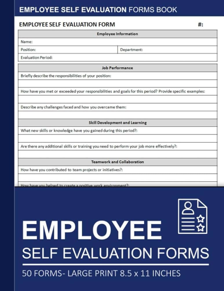 Employee Self Evaluation Forms Book: Employee Self Assessment Form for Performance Appraisal | 50 Forms: Publishing, Guibi.Ta: Amazon.com: Books employee-self-evaluation-forms-book-employee-self-assessment-form-for-performance-appraisal-50-forms-publishing-guibi-ta-amazon-com-books