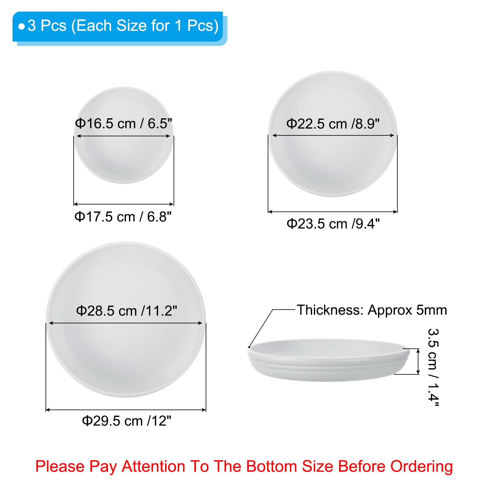 PATIKIL Plant Saucer Tray - Image 2