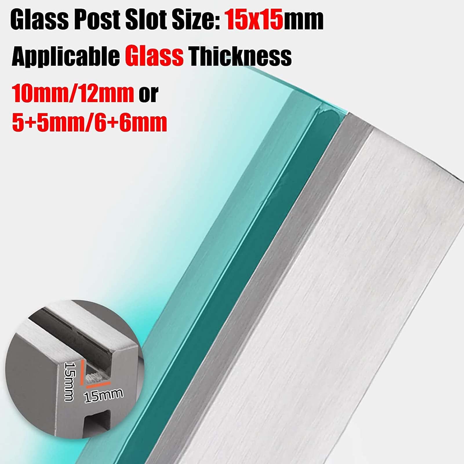 inless Stalowy system słupków balustradowych z kwadratowymi zaciskami do paneli tralek do 1012 mm, idealny na balkon i taras, nowoczesny design