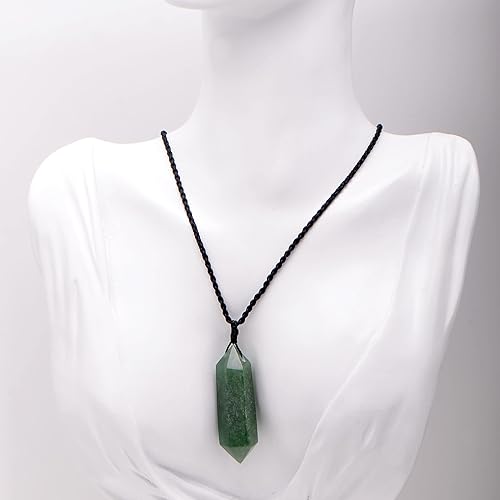 Miniatura 8 de 2 Inches Large Healing Crystal Necklace White Quartz Pendant with Adjustable Cord