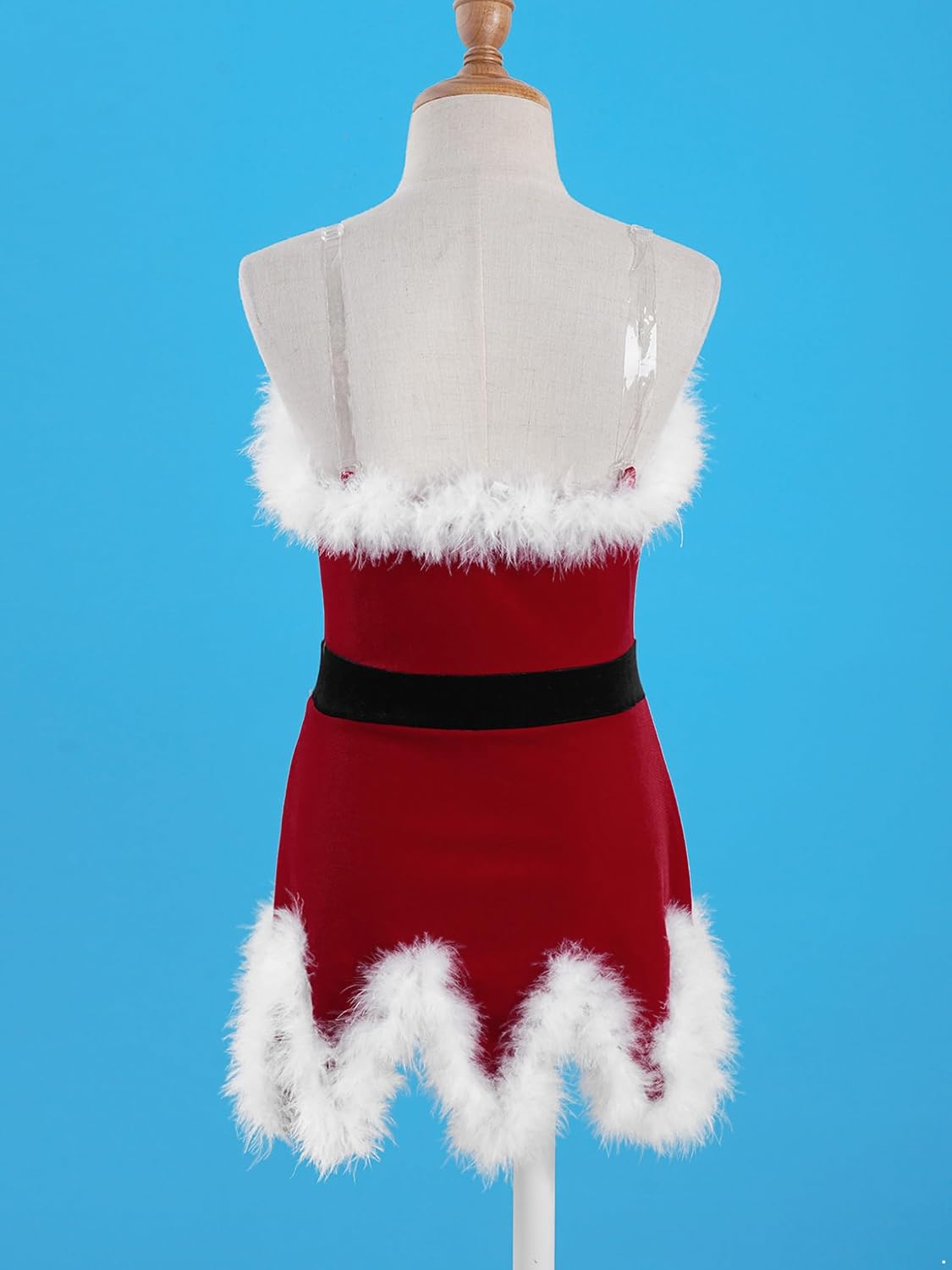 Big Girls Christmas Outfit Sequins Figure Ice Roller Skating Ballet Dance Leotard Dress with Hat Arm Sleeves