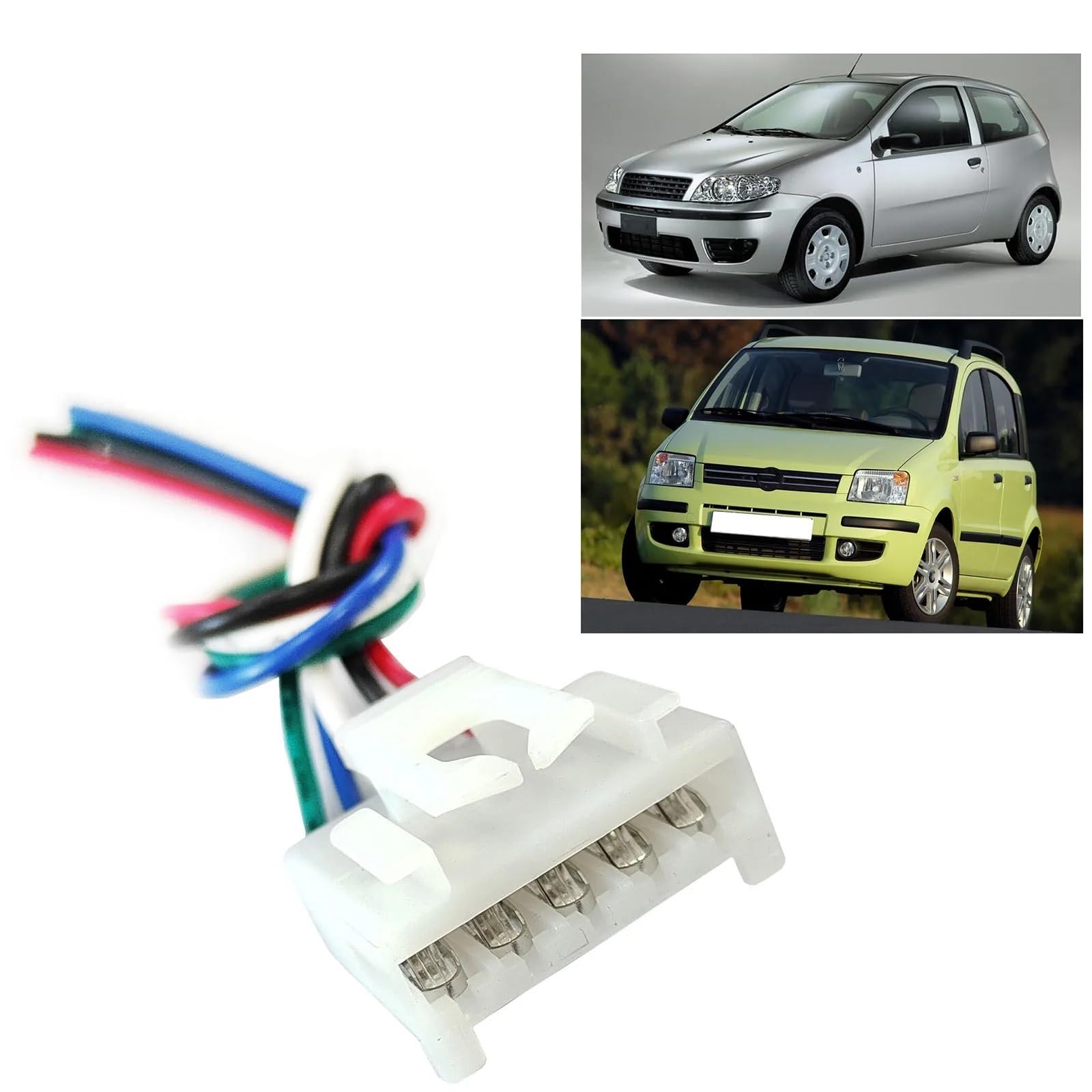 Kit connettori auto Compatibile con FIAT per Panda 169 2003-2012 51277277 Connettore per lampada fanale posteriore a 5 pin cablaggio precablato