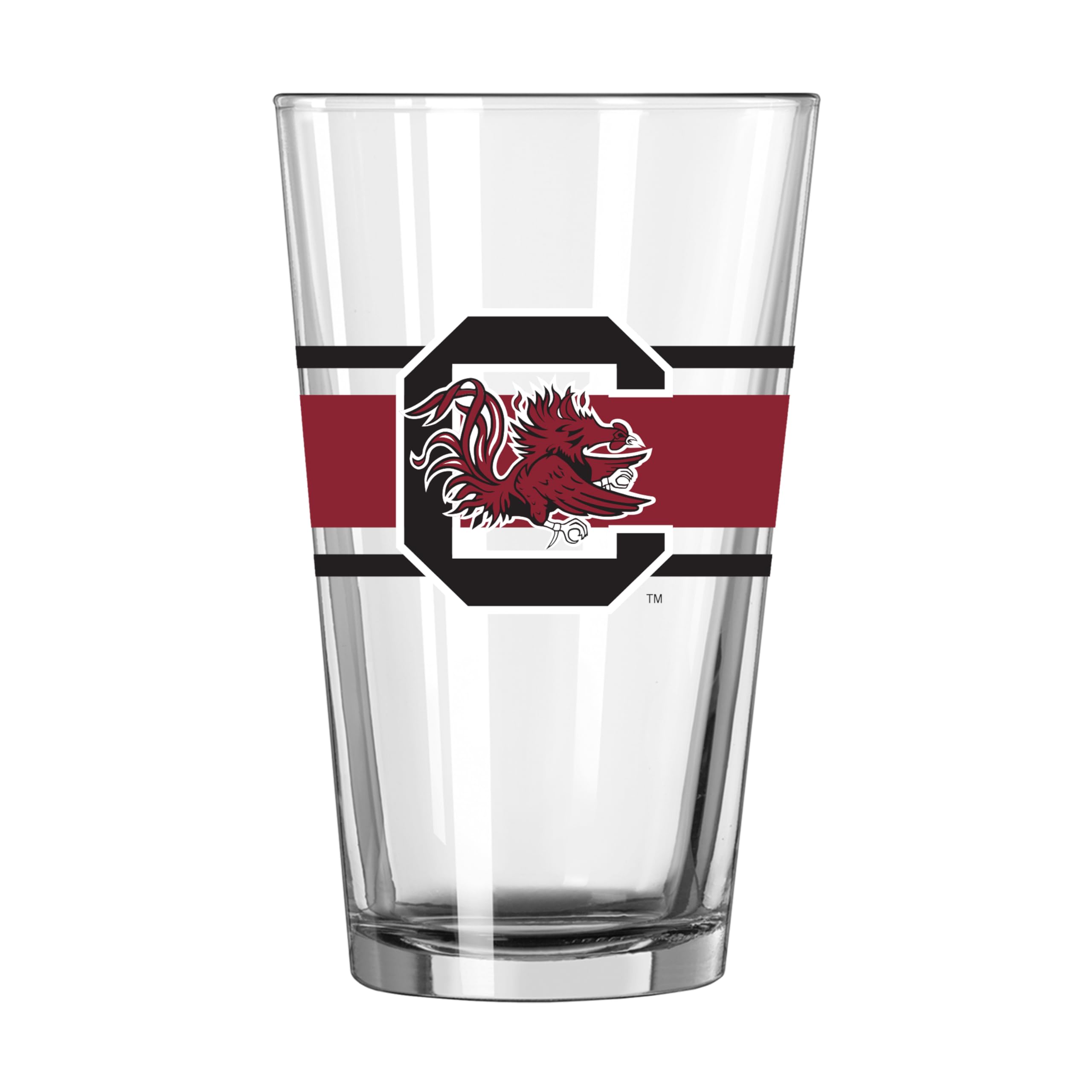 Logo Brands NCAA 16 oz Pint Glass - Durable Glass With Bold Team Color– Chip-Resistant Rim Drinkware For Fans, Tailgates, Home Bars &amp; Everyday Use