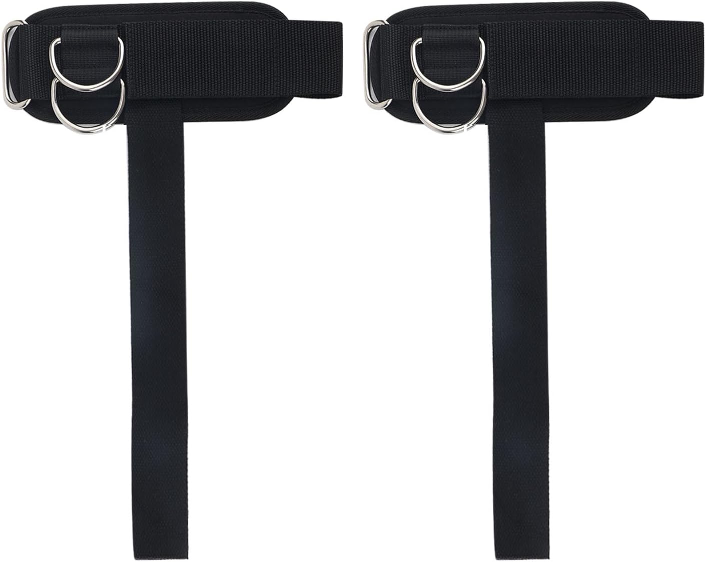 2 Pcs Arm Straps for Weight Lifting with D Ring, Gym Wrist Cable Attachments Wrist Straps for Women Men Weight Lifting Bodybuilding Powerlifting Deadlifting