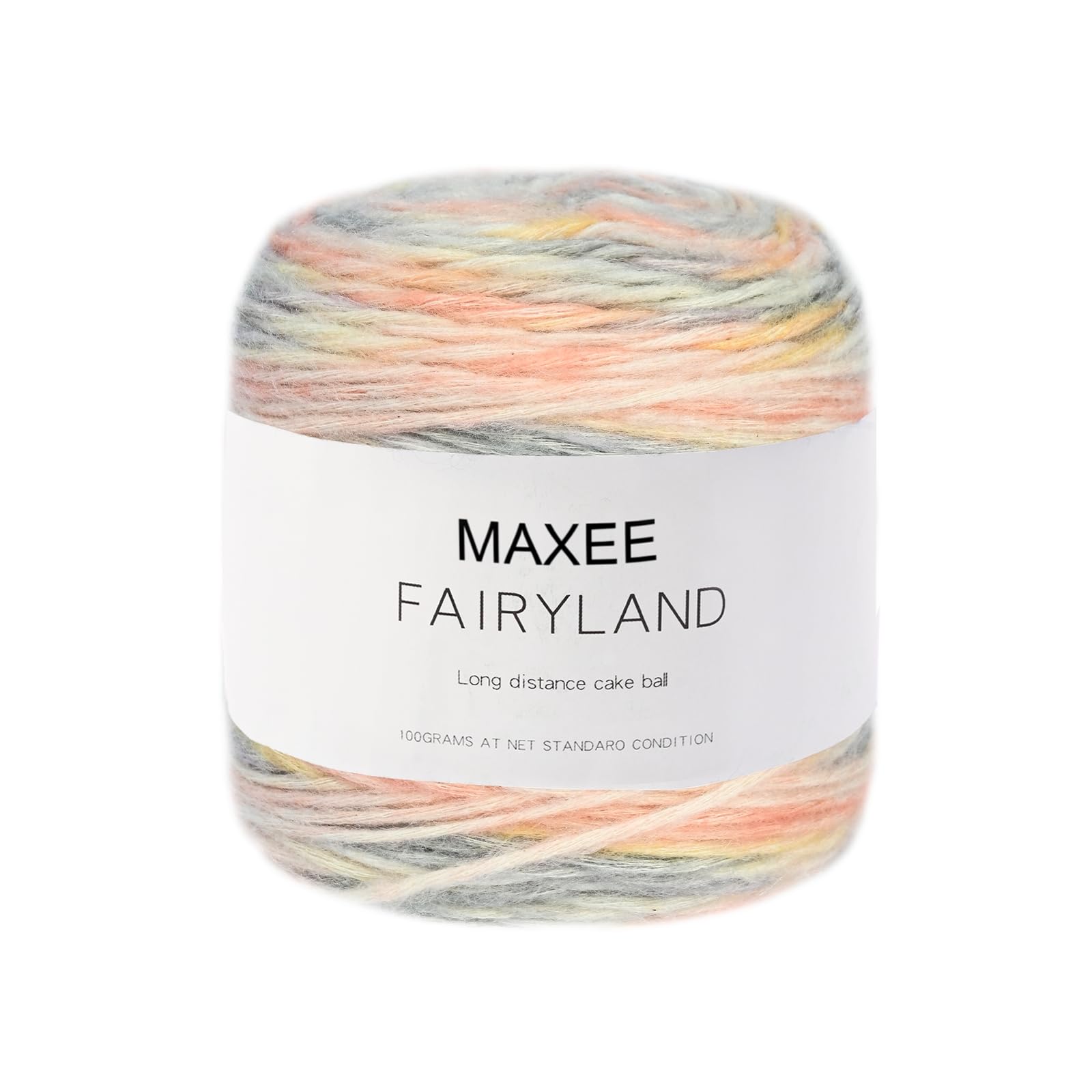 Maxee Farbverlaufsgarn, 100g 250 Meter Cupcake Bobbel, Regenbogenstreifen, Mehrfarbiges Gradient Häkelgarn, Häkeln Baumwoll Strickgarn, zum Pullover, Hüte, Mütze, Schal, Decke