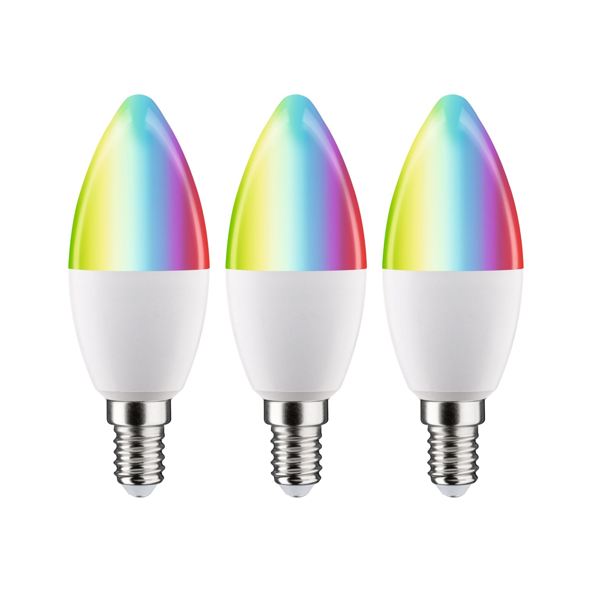 Paulmann 29152 Bombilla LED estándar 230V Smart Home Zigbee, E14, 3x470lm, 3x5W, RGBW+, regulable, mate, fuente de luz