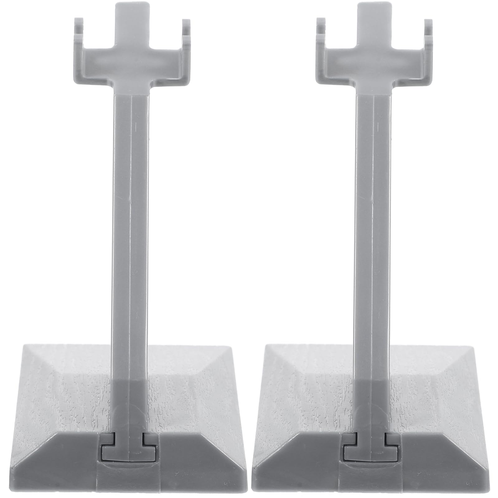 2Pcs Aircraft Model Display Stand - Grey Plastic Stands for Model Airplanes Compact and Durable Aircraft Holder for Collectors and Enthusiasts