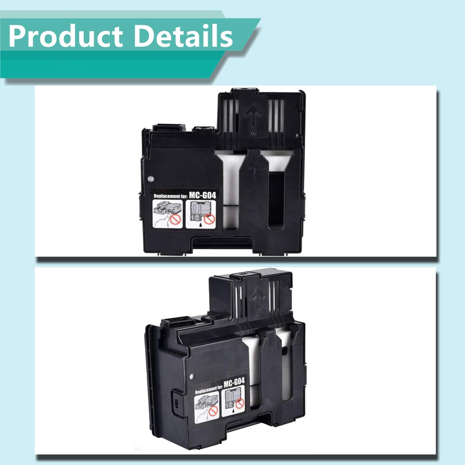 MC-G04 Maintenance Cartridge MCG04 Replacement Collection Box Compatible for Canon G1230 G2270 G3270 G3272 G4270 Printers Waste Ink Tank 2 Pack