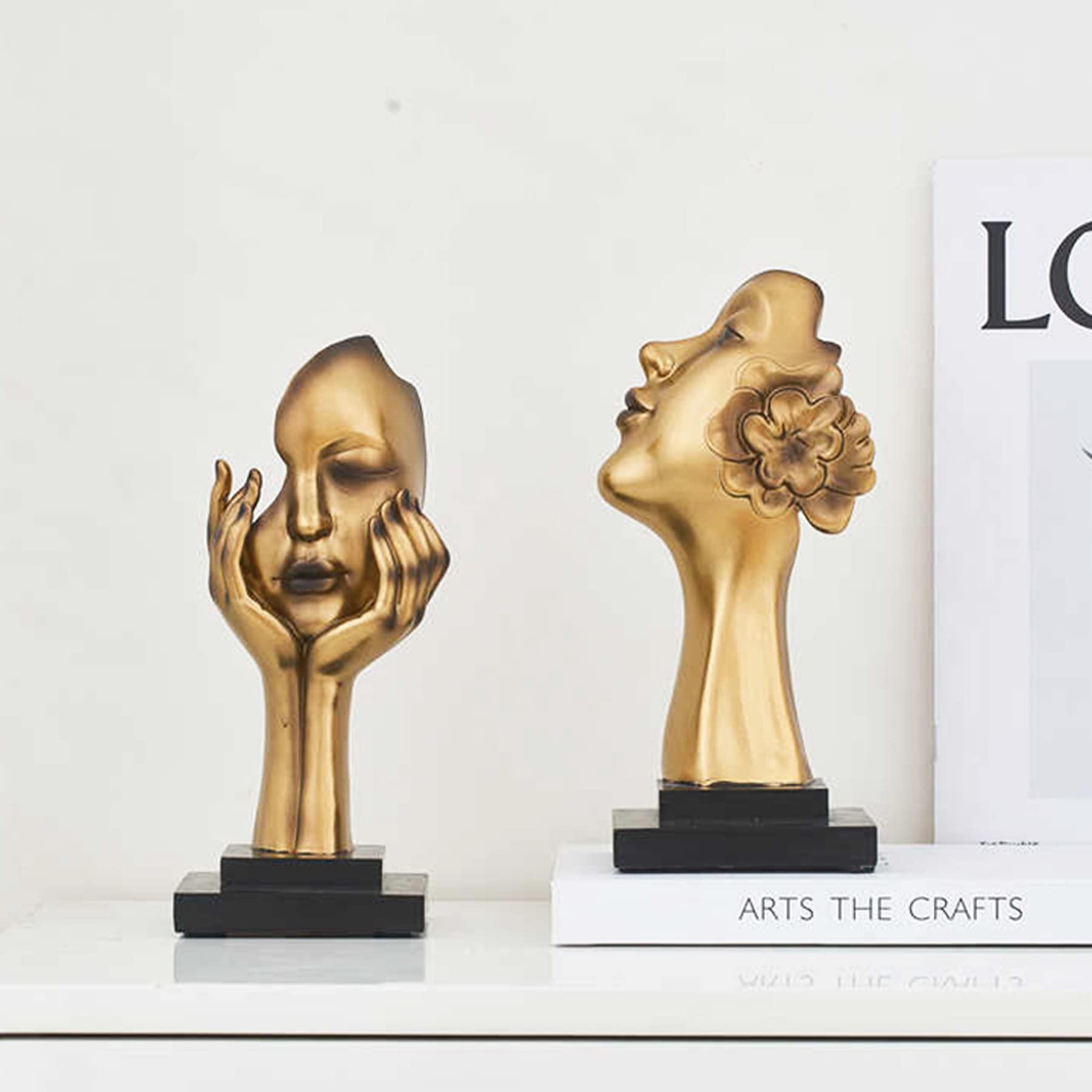 Amazon.co.jp: XINXAUN 思想家像 女性の顔の彫刻 抽象的な装飾