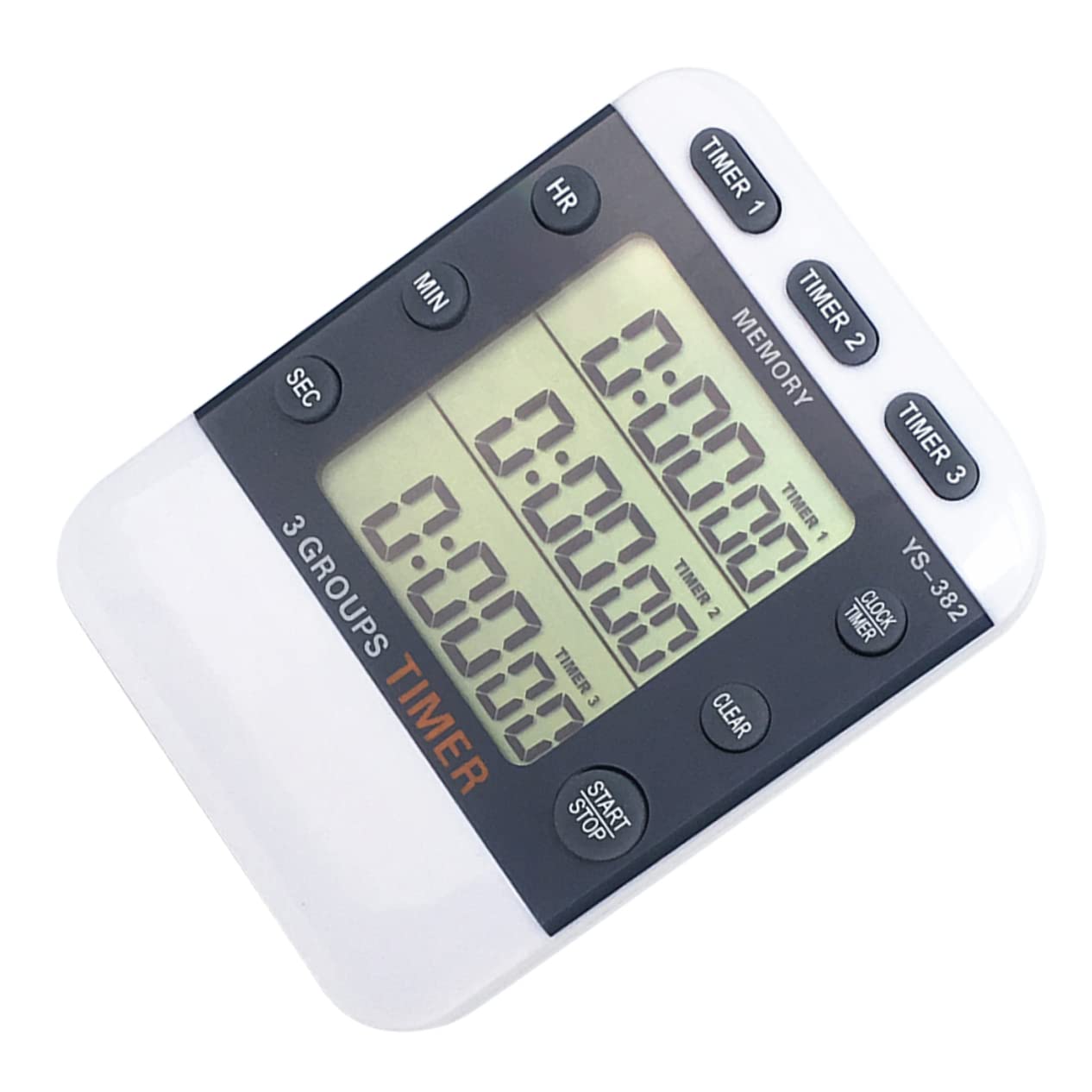 VANZACK 3 pour Batterie Horloges Minuterie Étudiants LCD Chronographe Chronomètre Jeux Numériques Rappel Horloge De Cuisine sans Ligne De Compte À Rebours Magnétique Horloge De Cuisine De