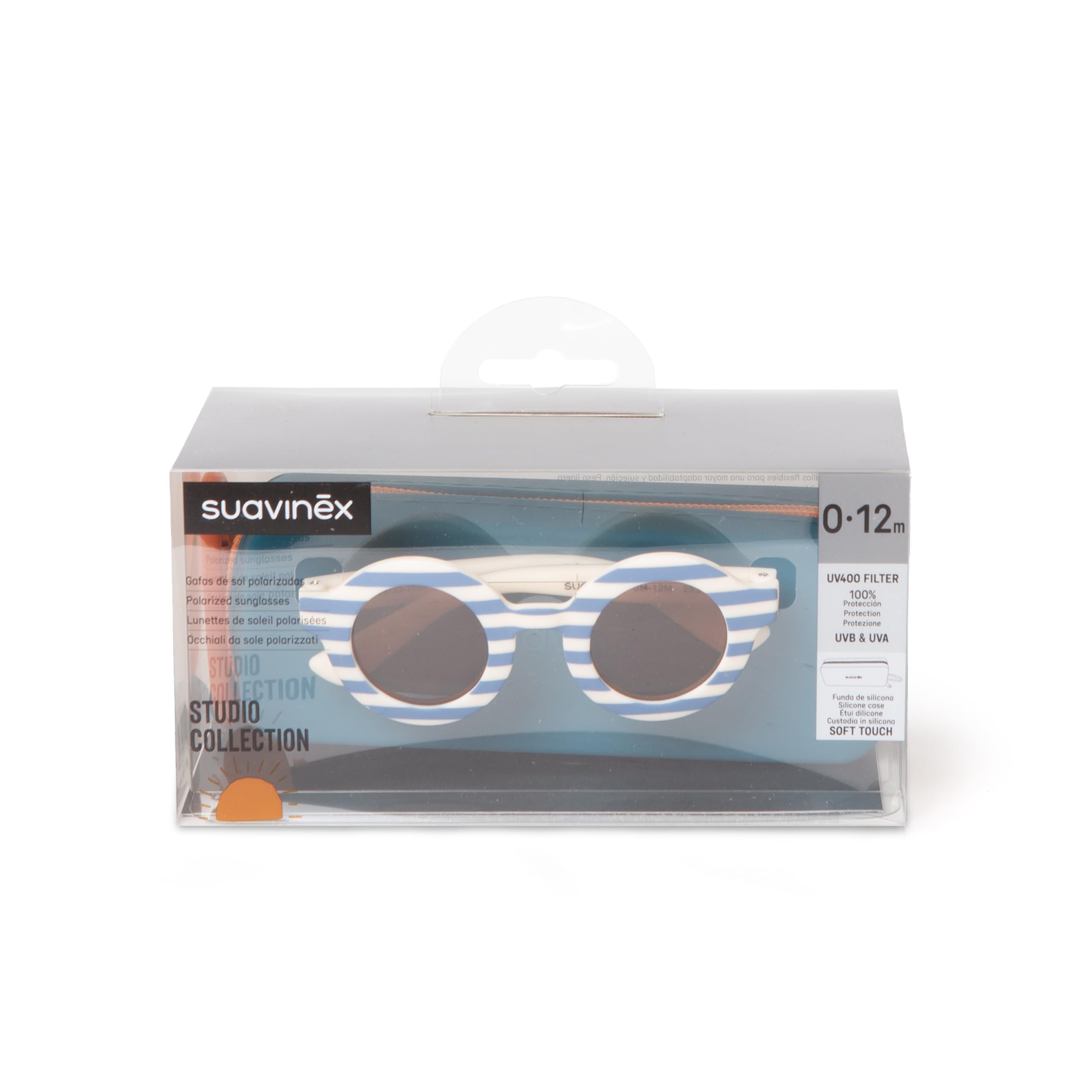 Gafas de Sol para Bebés de 0 a 12 Meses, Polarizadas, con Filtro UV400, Cat. 3, 100% Protección Rayos UVA y UVB, Funda Incluida, Muy Flexibles y Ligeras, Redondas, Modelo 2026