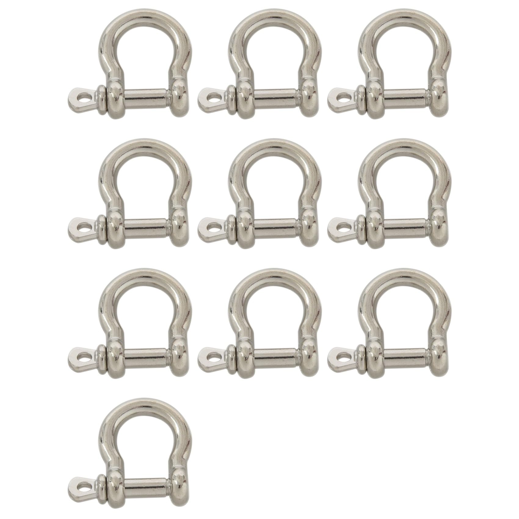 Hndhbfgrt 100 PCS O Shape Stainless Steel Anchor Shackle Outdoor Rope Paracord Bracelet Buckle