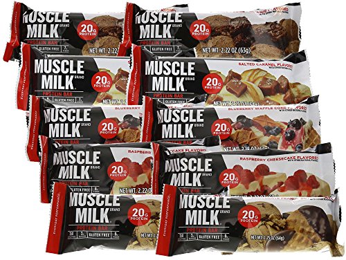 Cytosport Muscle Milk Red Bar Variety Pack 2-Each Flavor 12-2.25oz Bars