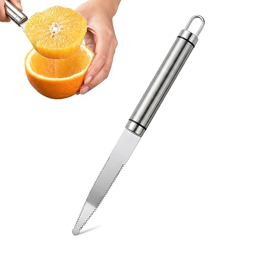 Stainless Steel Grapefruit Knife Curved Serrated Blade - Ergonomic Fruit