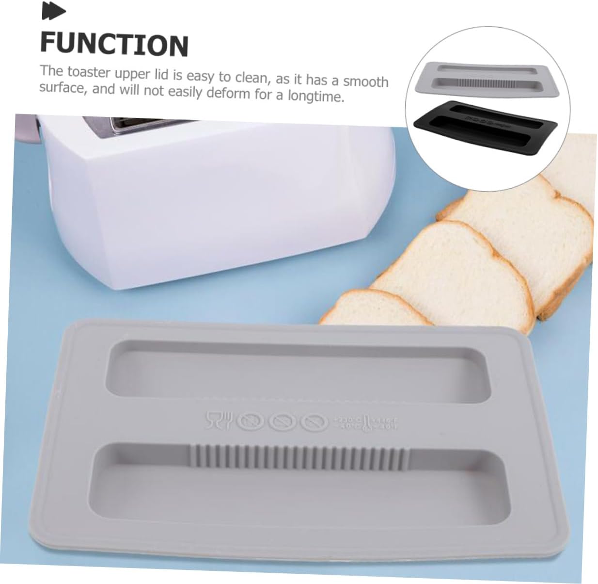 2pcs Toaster Cover Bread Maker Lid Toaster Oven Covers Bread Maker Upper Lid Silicone Protector Countertop Accessory