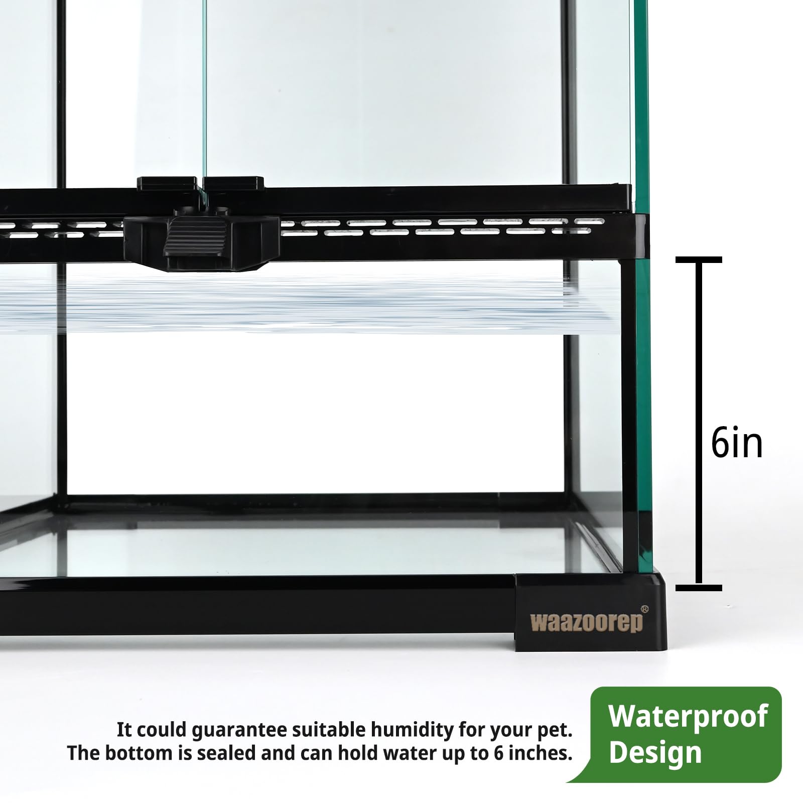 Terrario verticale in vetro per rettili da 30,5 x 30,5 x 45,7 cm, con porta frontale apribile e ventilazione superiore per gechi, serpenti, rane, camaleonte