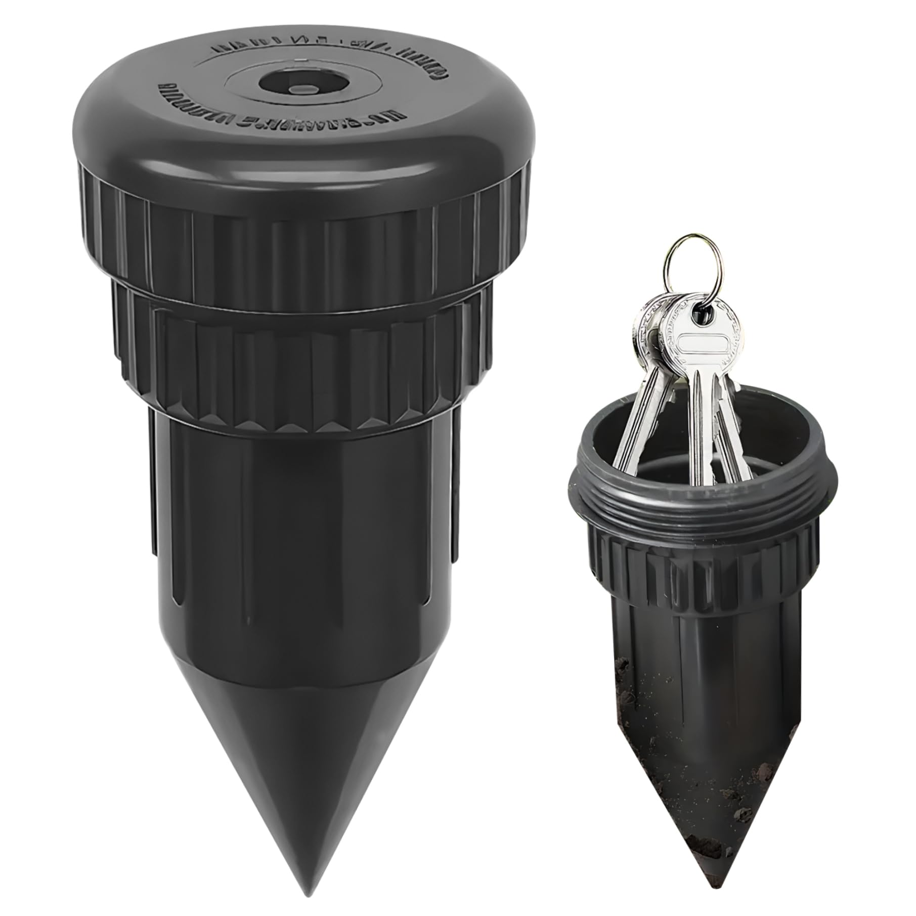 Peosaard Black Hide A Key Outside, Hidden Key Holder For Outside Sprinkler Head Hiders Waterproof Discrete Hiding Vault Case For Outdoor/Garden/Yard, Hidden Holder For