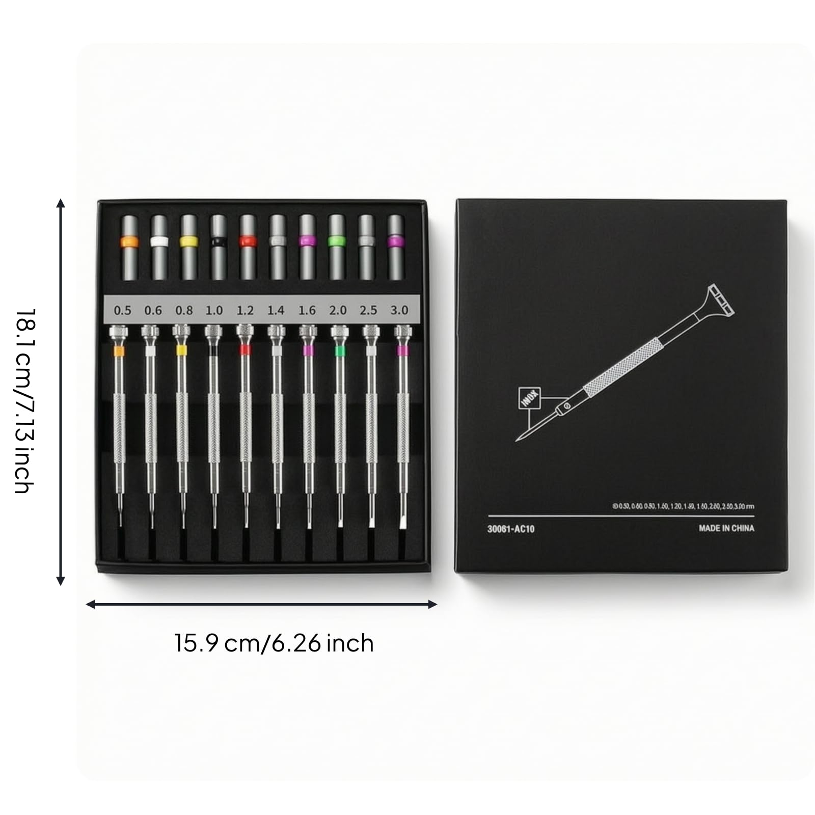 Colcolo Juego de Destornillador de Precisión Destornillador Relojero Gafas Electrónica Mini Tornillos Trabajo Eje Metálico Mango con Caja Ordenada Adecuado