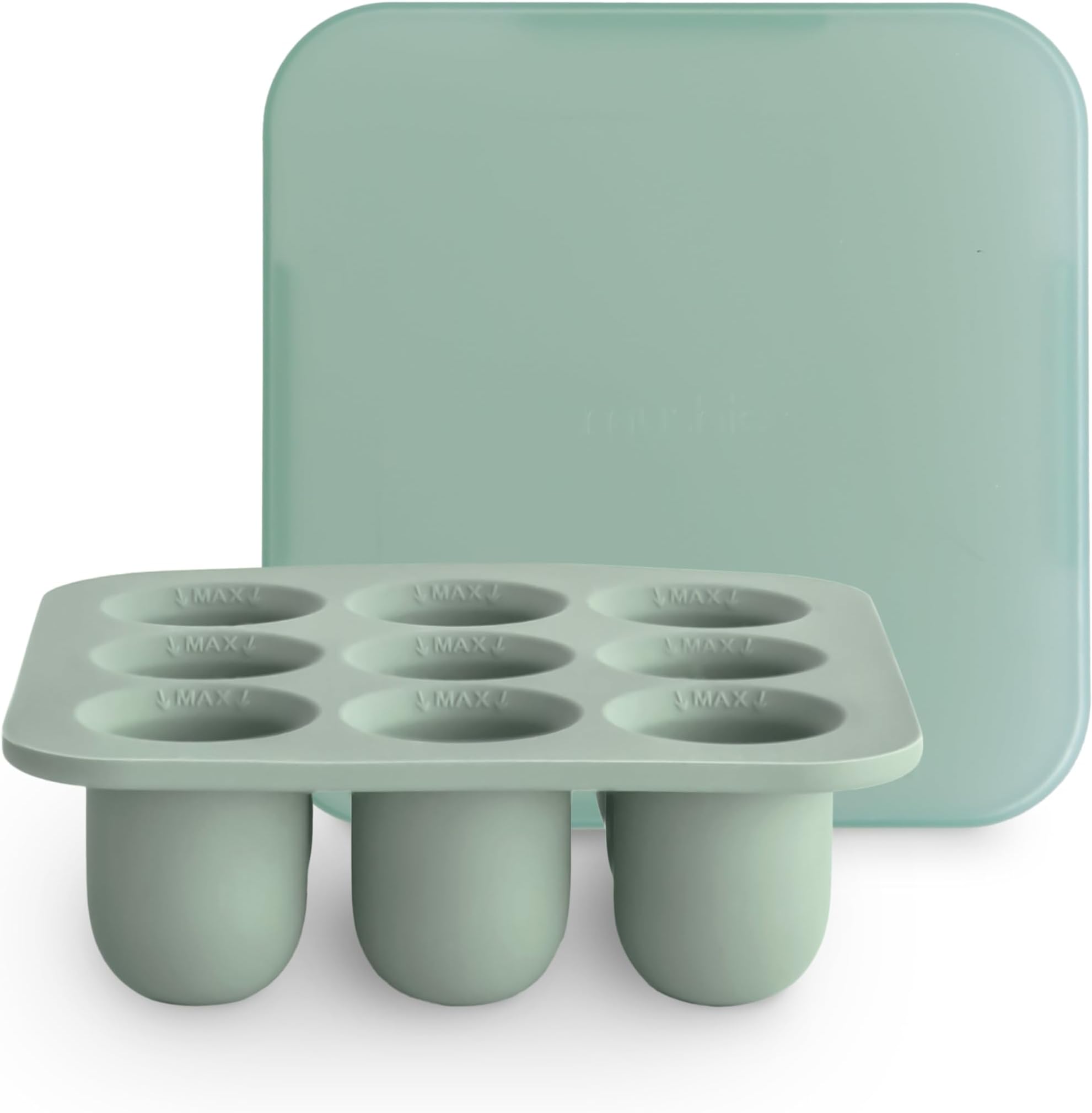 Fresh Food Feeder Freezer Tray with Lid for Frozen Baby Food | 9 Cups x 0.34 oz | BPA Free Storage Container (Cambridge Blue)