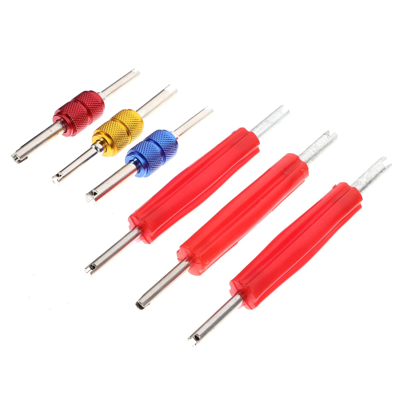 GARVALON 1 Set Tire Valve Core Removal Tool Kit Assorted Valve Core Remover with Color Coded Handles for Easy Identification Durable Design for Tire and Systems