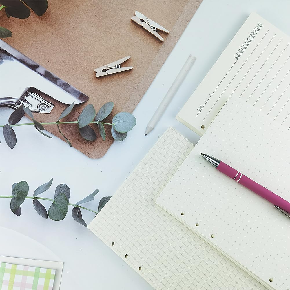 Ricarica Carta A5 Per Agenda - 135 Fogli, 6 Fori, Carta Spessa 100g, Ideale Per Appunti E Planner - Foto 5