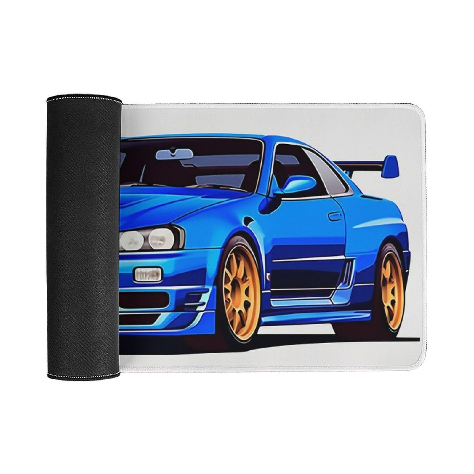 QEOPGNE Car Large Mouse Pad Gaming Mousepad R34 Pink Minimalist Aesthetic JDM Car Desk Mat For Keyboard And Mouse Mat Non-Slip Rubber Desk Pad 30x60cm