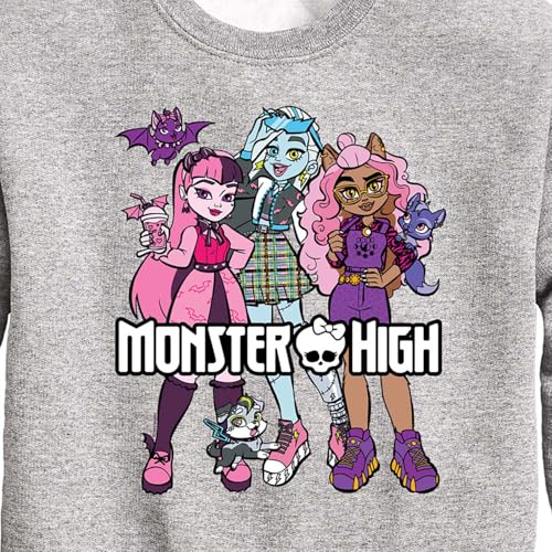 Monster High - Group with Pets - Toddler and Youth Crewneck Fleece Sweatshirt3