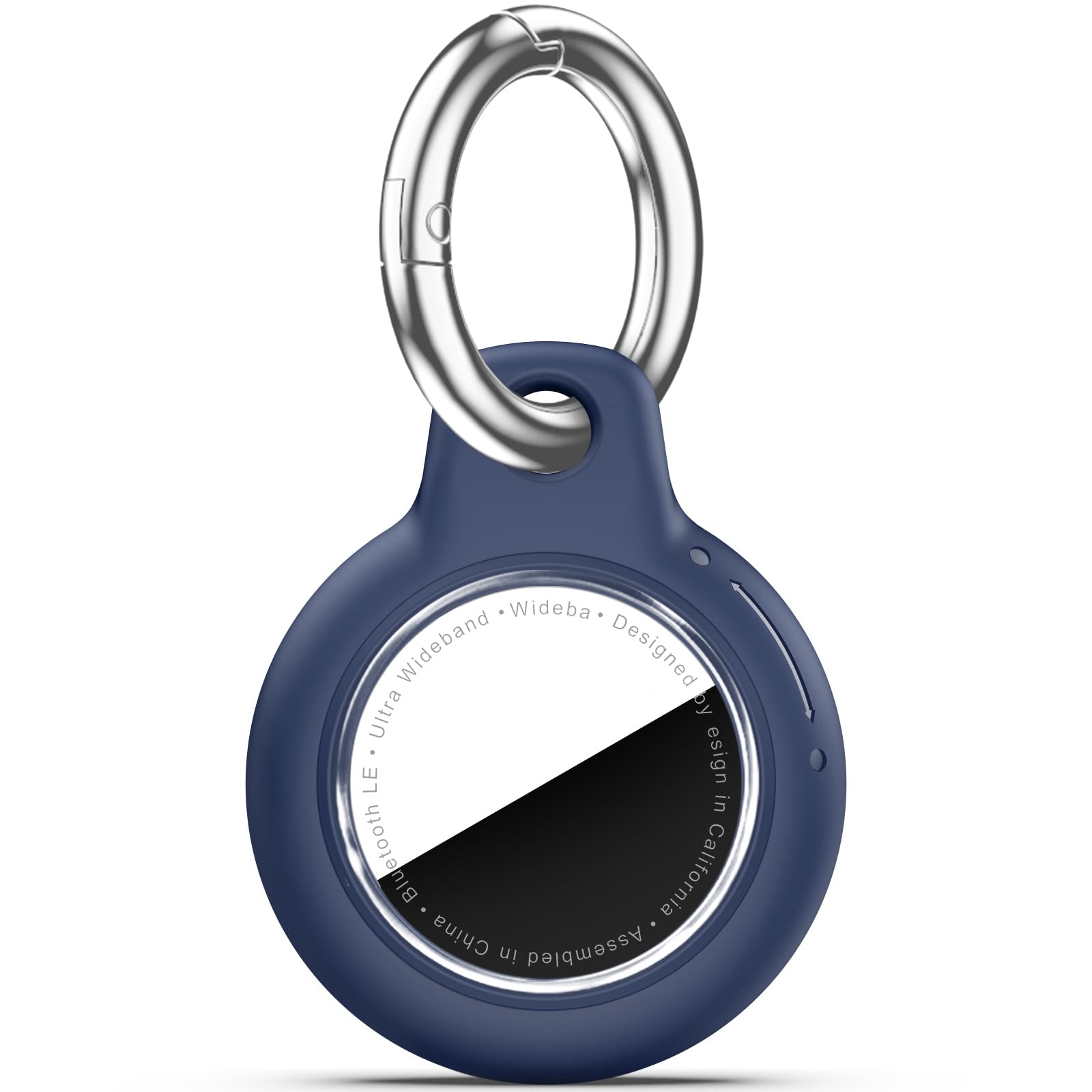 Upgrade Waterproof Airtags Holder with Apple Airtags Keychain, Hard PC Air Tag Case, Anti-Scratch &amp; Shock Air tag Holder,Men's Women's Keyrings &amp; Keychains, for Dog,Car Key,Luggage -Navy Blue