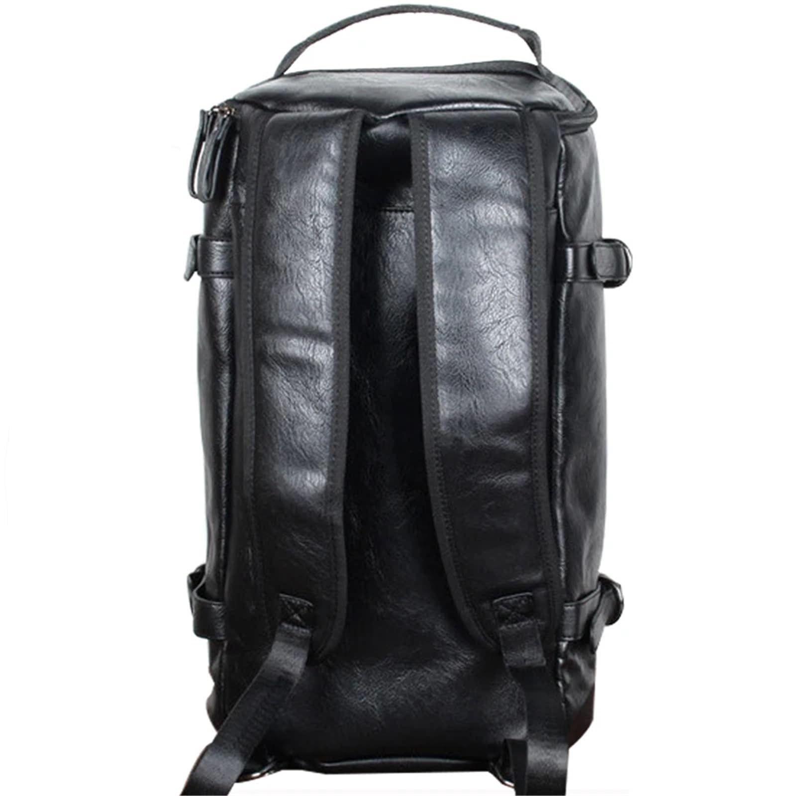 Große Leder-Sporttasche PU Leder Outdoor Sports Gym Bag for Männer Mit Schuhe Tasche Training Rucksack Fitness Schulter Tasche wasserdichte Reise Handtasche für Männer Trainingsbag