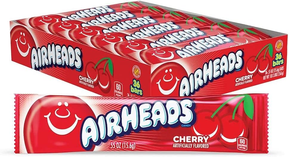 Candy Individually Wrapped Bars Cherry, Non Melting - Bulk Pack Of 36