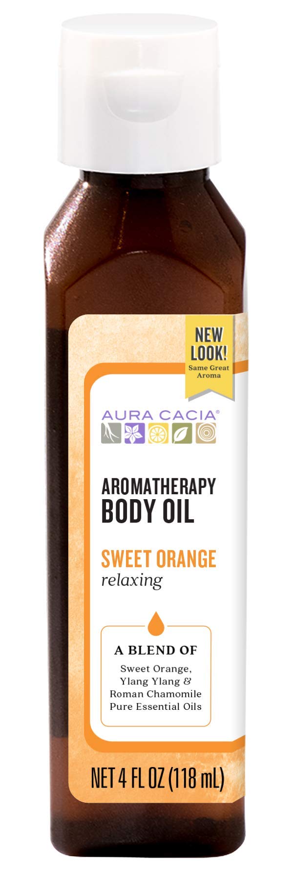 Aura Cacia Relaxing Sweet orange Aromatherapy Body Oil 4 Oz
