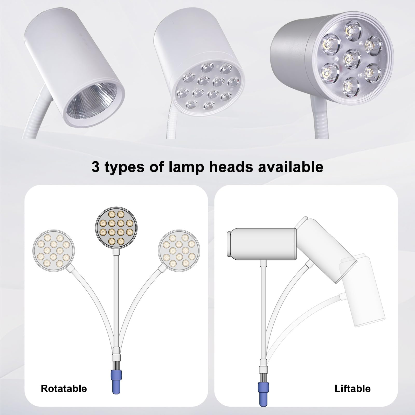 Mobile Lampe FüR GynäKologie, Led-Lampe FüR Chirurgie FüR GynäKologie, Ambulanz, Stomatologie, Hals-Nasen-Ohrenheilkunde, 360° Drehbare Basis In Unbeweglicher AusfüHrung