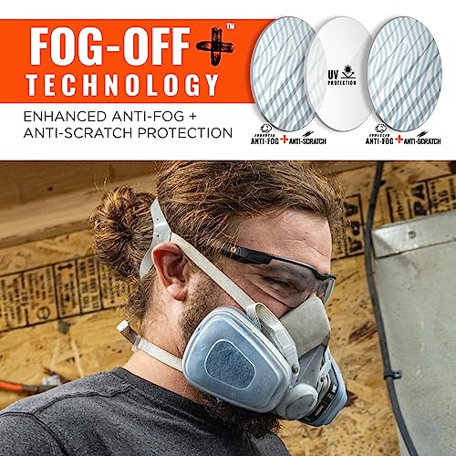 Image of Ergodyne Skullerz Dellenger Anti Scratch Safety Glasses with Adjustable Temples, Anti Fog, z87