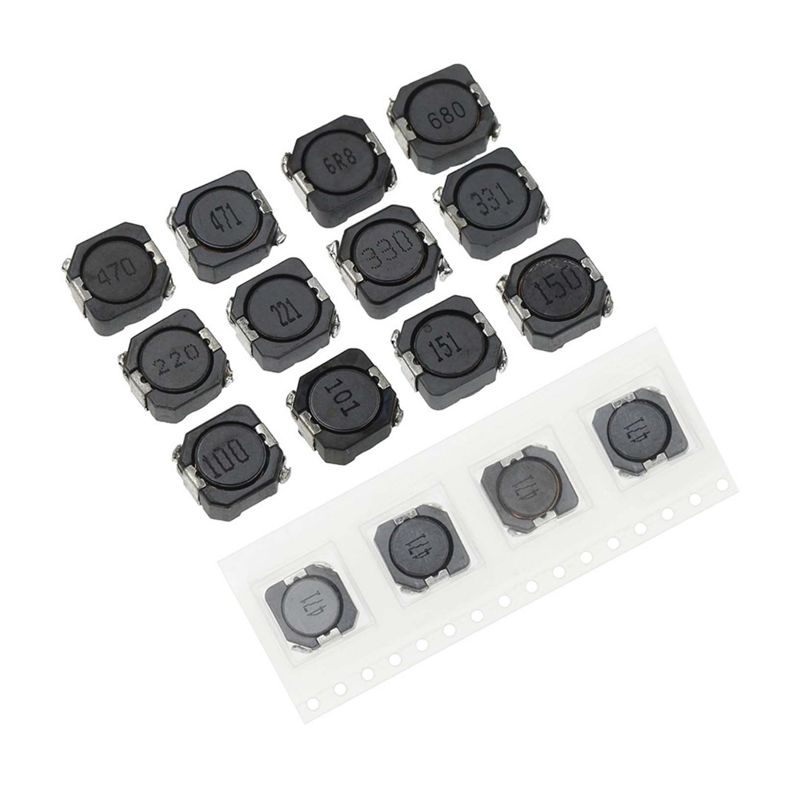 WHWRCADV 10 PCS 104R Power Inductor Shielding 2.2/4.7/6.8/10/15/22/47/68UH SMD Inductance CD104 100/150/220/330/470UH 10 * 10 * 4(10pcs 100UH-101)