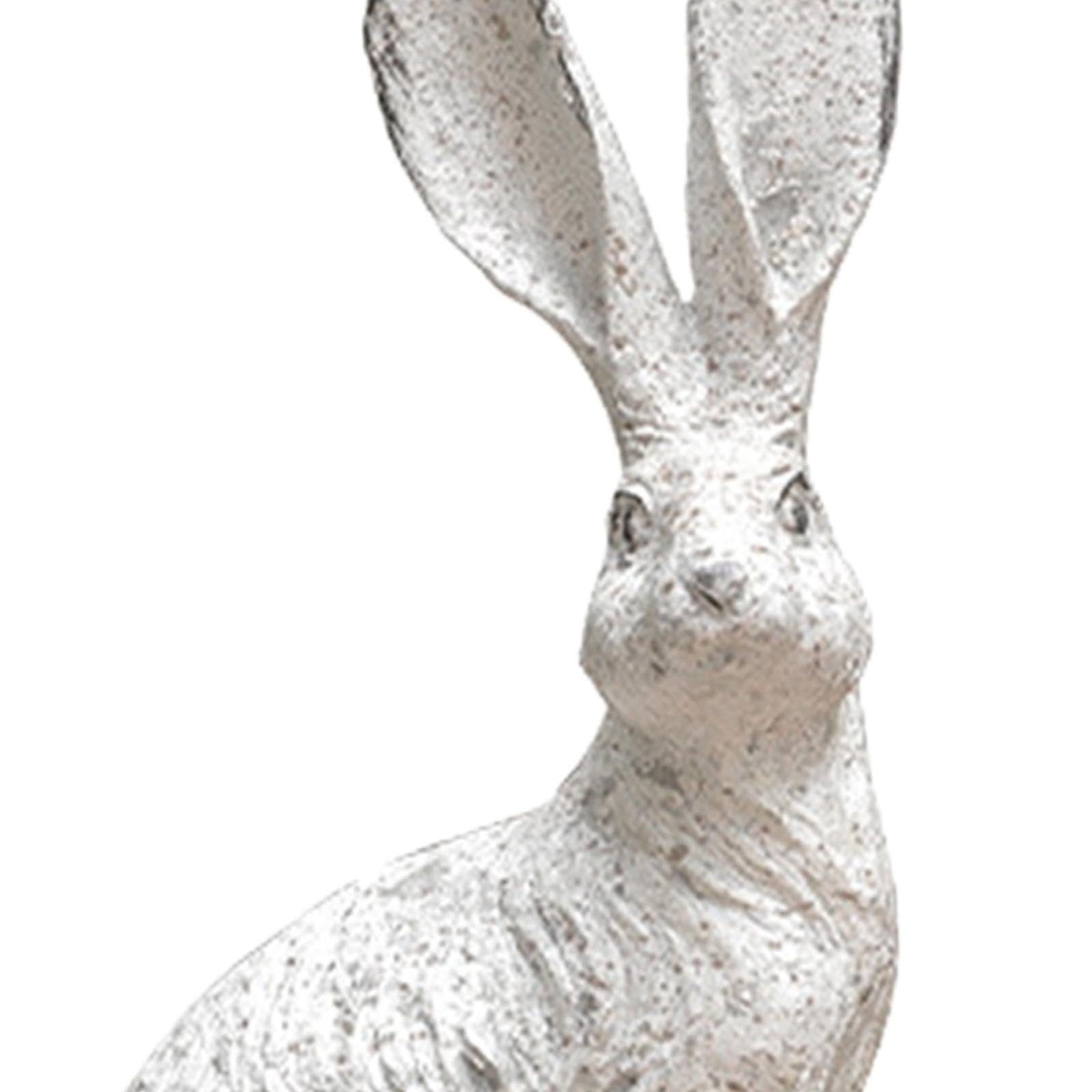 2 Statuette di Coniglietti in Resina, Decorazione per La Casa, Camera da Letto, Esterni E Cortile.