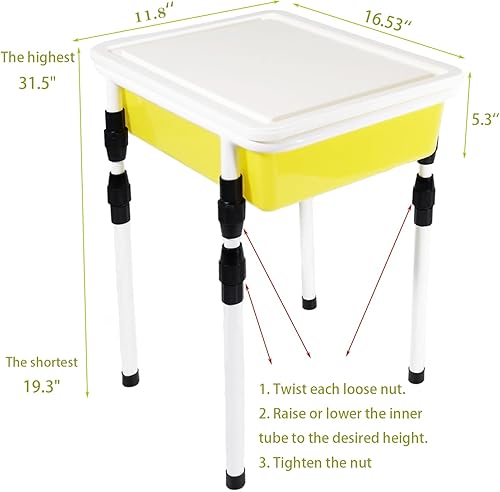 Miniatura 4 de zvzvo Juego de juguetes de agua y arena (8 juegos). Mesa de agua con altura ajustable. Juegos al aire libre, caja de arena, juguetes de playa, mesa