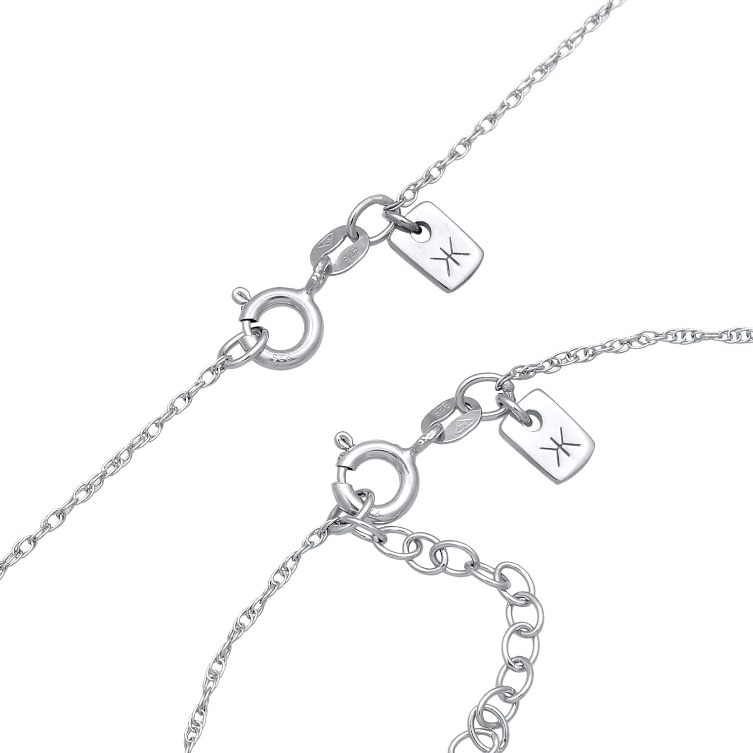 Kuzzoi Collana da uomo in argento 925, con bracciale in argento sterling 925, set di gioielli Basic per l'uomo (55 cm), bracciale da uomo (18 + 3 cm), Argento sterling