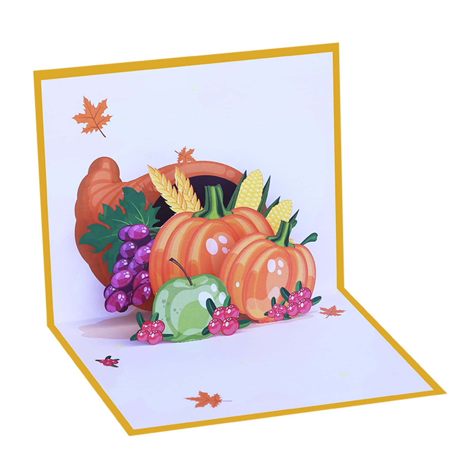 Buxuaaaa 3D for Thanksgiving Pumpkin Greeting Cards Handwriting Blessing Thank Card Ornament for Expressing Love Gratitude Autumn Greeting Card