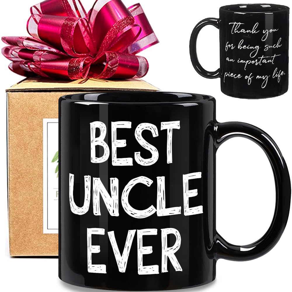 FALJIOK Novelty Uncle Coffee Mug Gifts - 11oz Birthday Christmas Mugs for Uncle